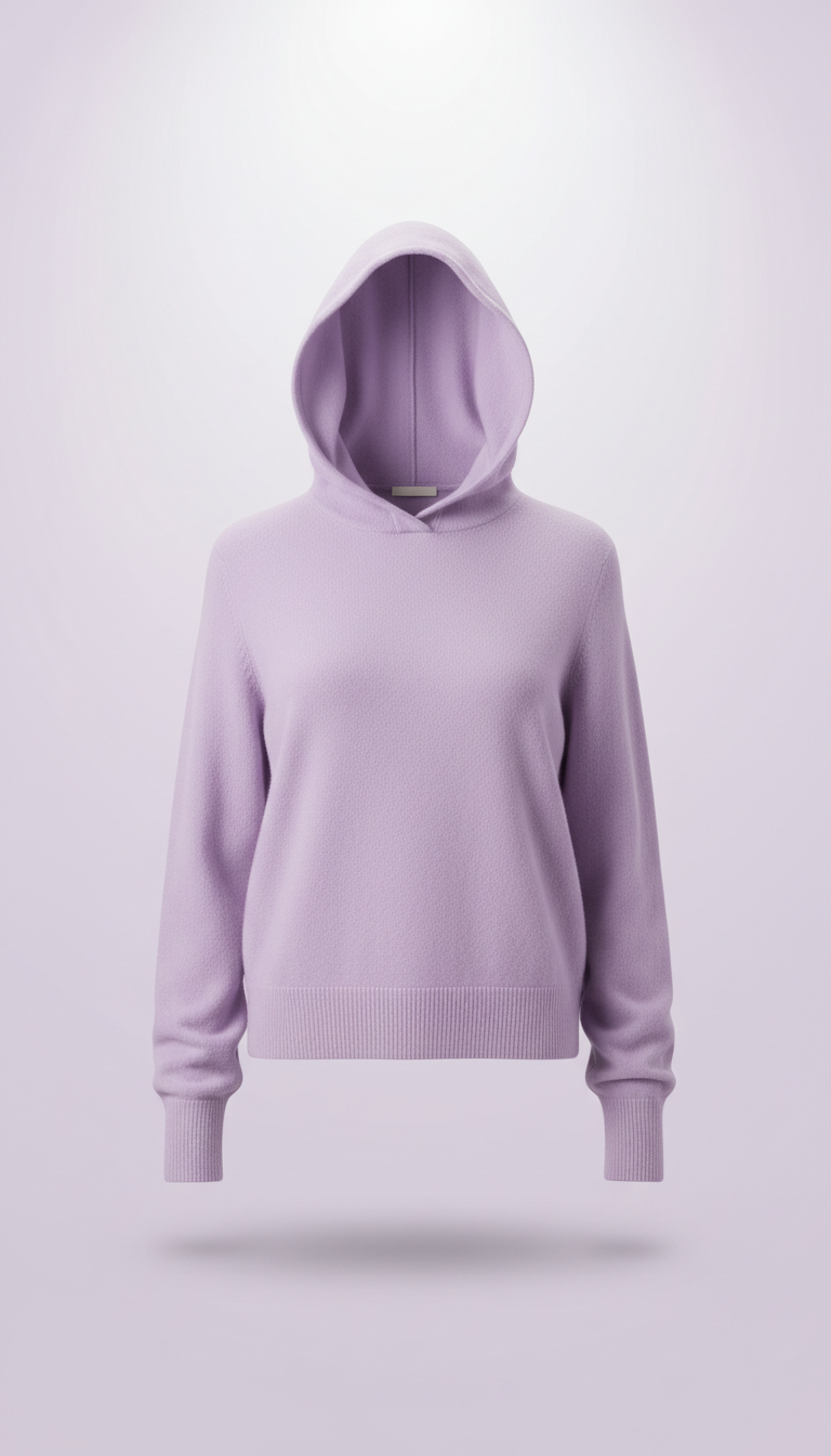 Cashmere Hoodie in Lilac Mist
