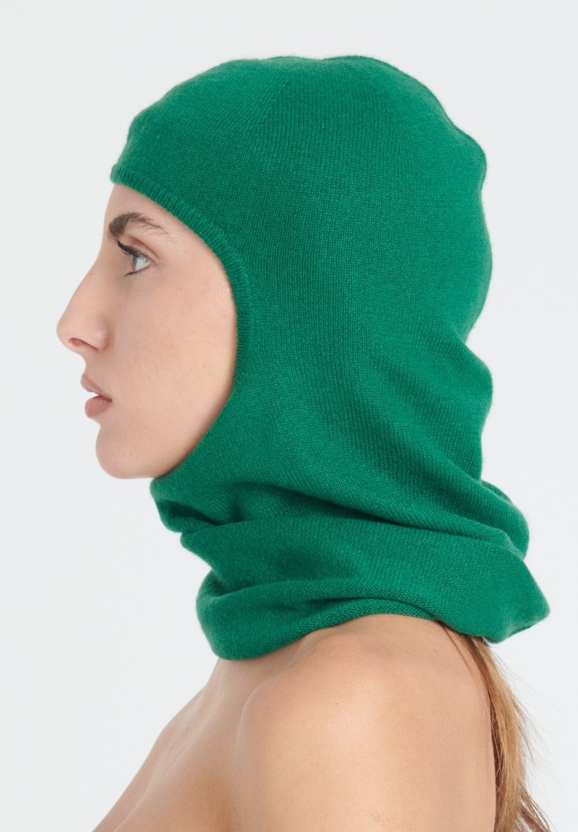 Cagoule unisex en cachemire vert émeraude - UNI 9